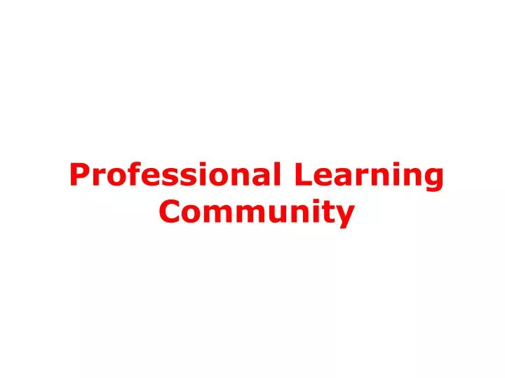 professional learning community n.