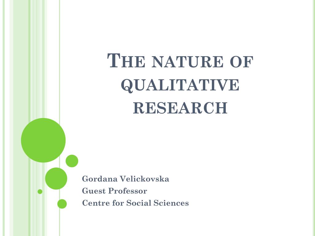 nature of qualitative research problem