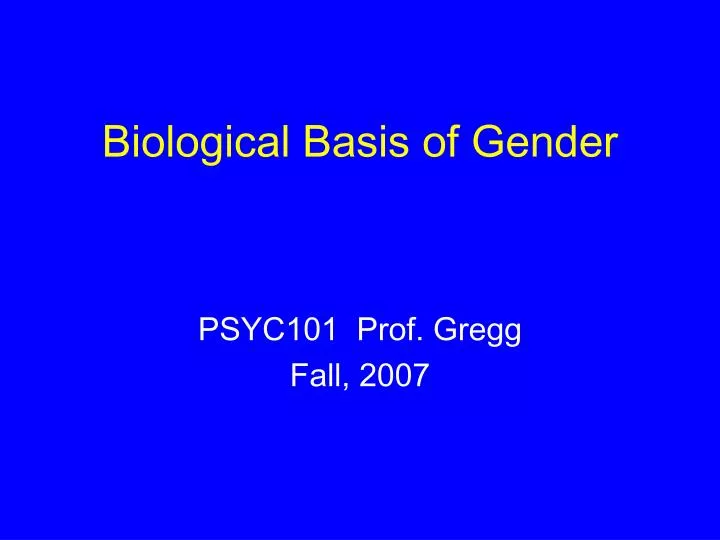 biological basis of gender n.