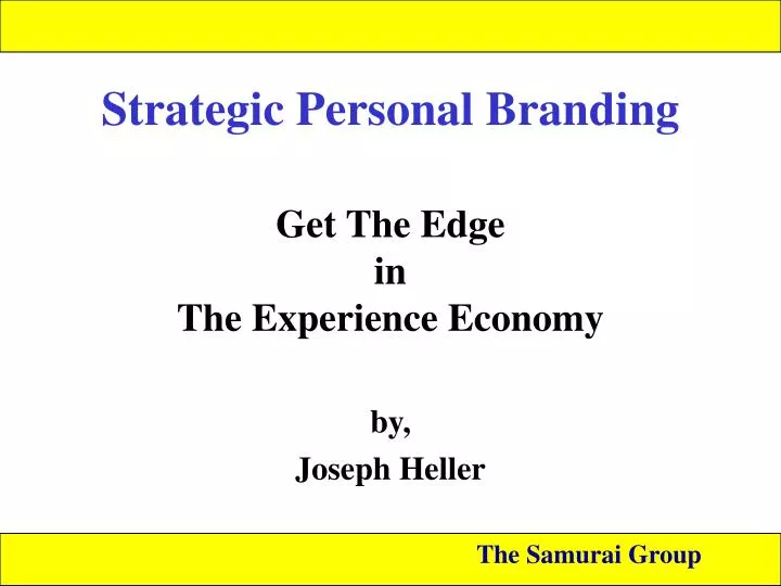 strategic personal branding n.