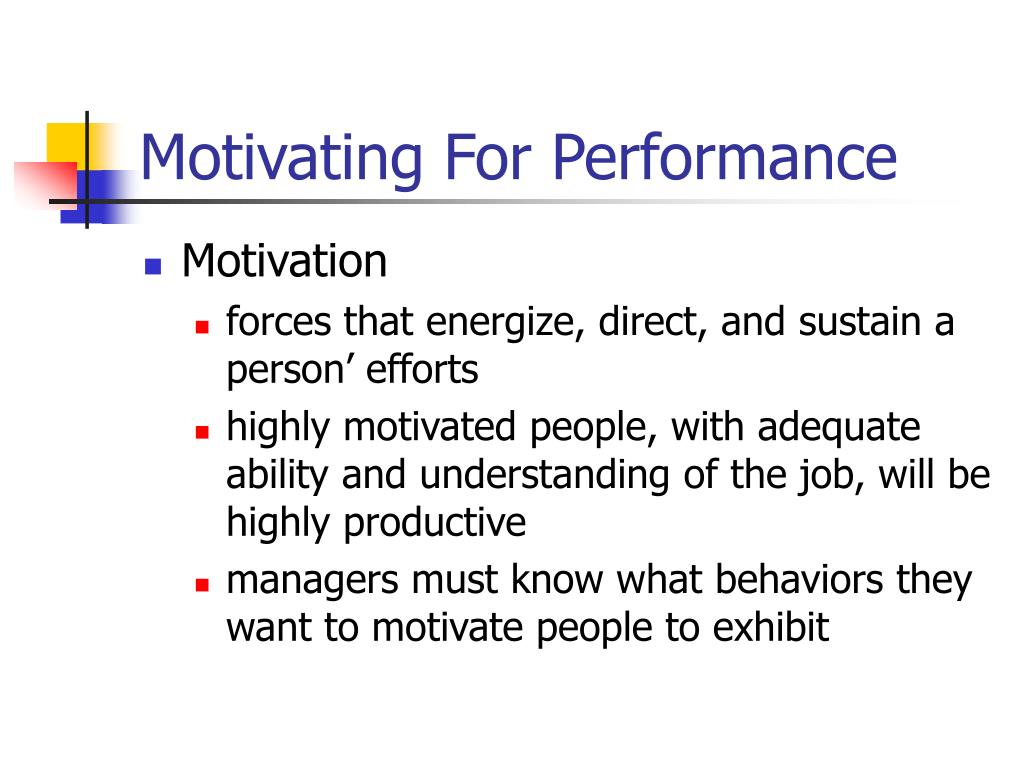 research topics on motivation and performance