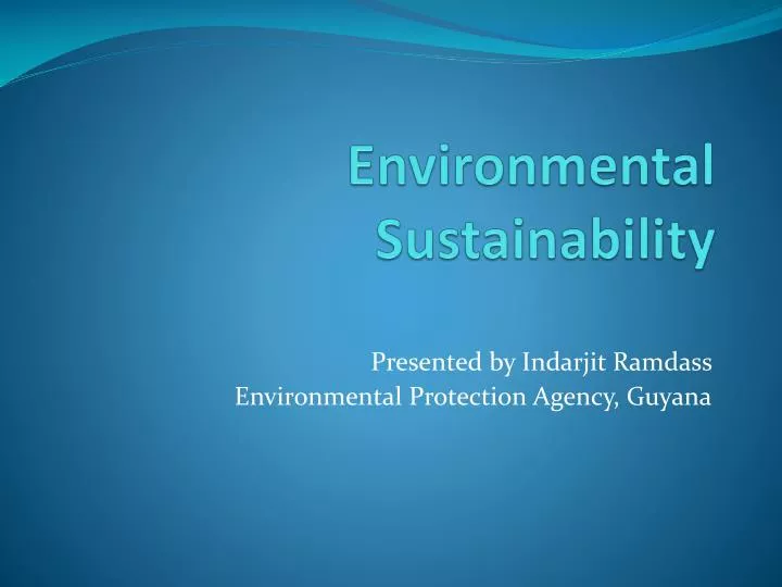 powerpoint presentation on environmental sustainability