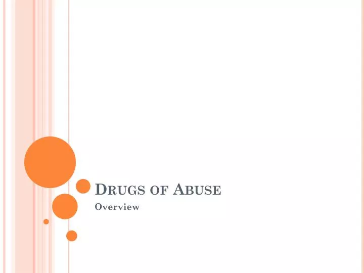 drugs of abuse n.