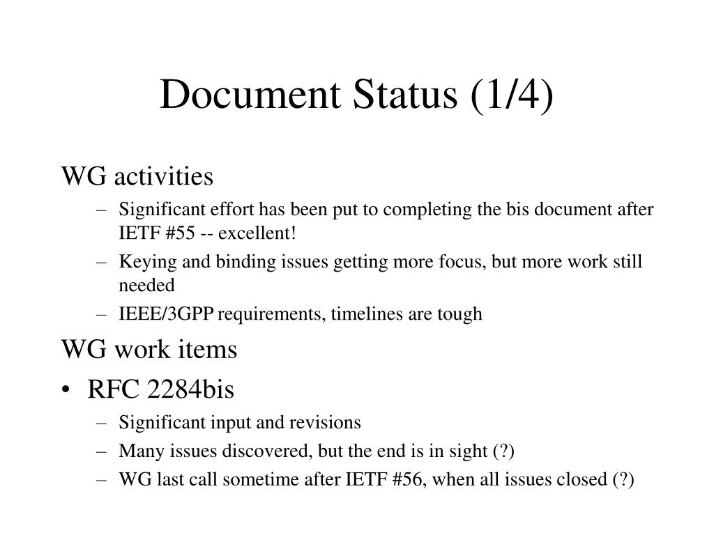 Extensible Authentication Protocol (EAP) Working Group