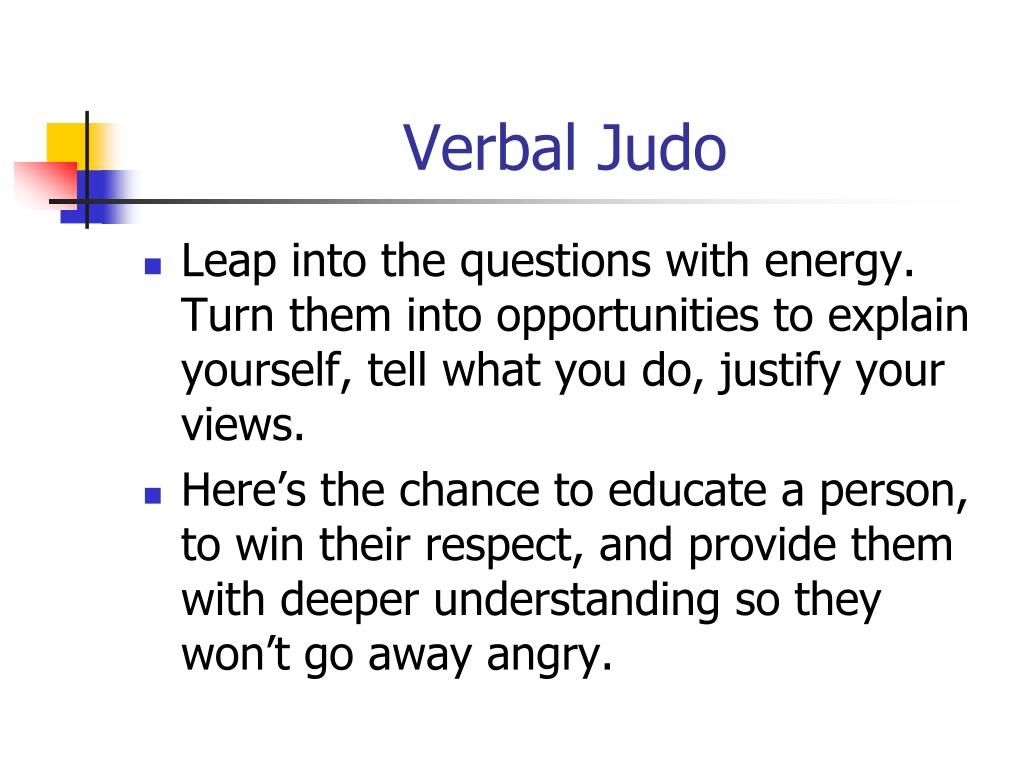 verbal judo presentation