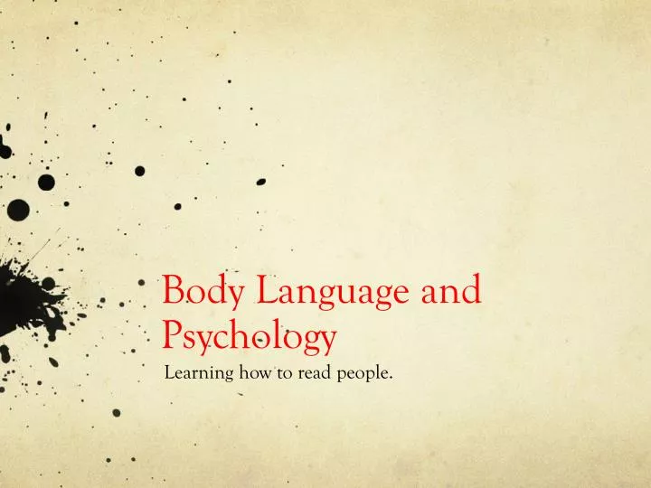 body language psychology