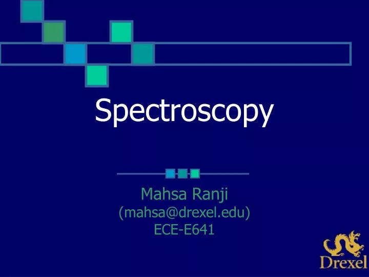 PPT Spectroscopy PowerPoint Presentation, free download ID6890563