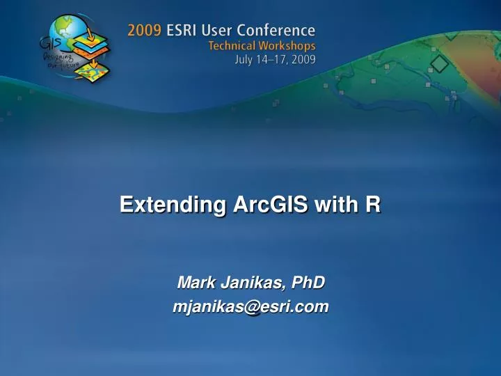 PPT - Extending ArcGIS with R PowerPoint Presentation, free download ...