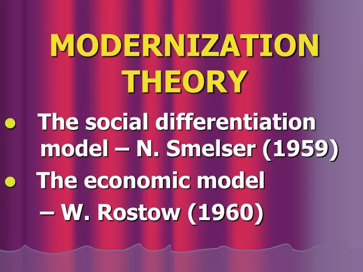 modernization theory case study