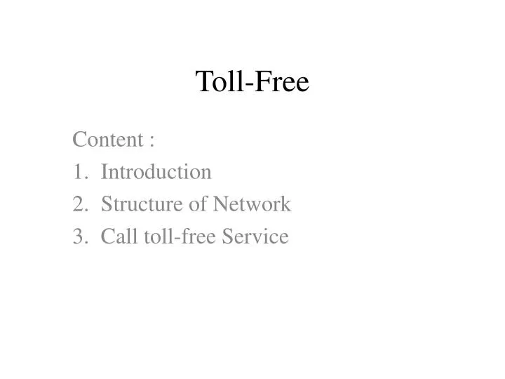 toll free n.