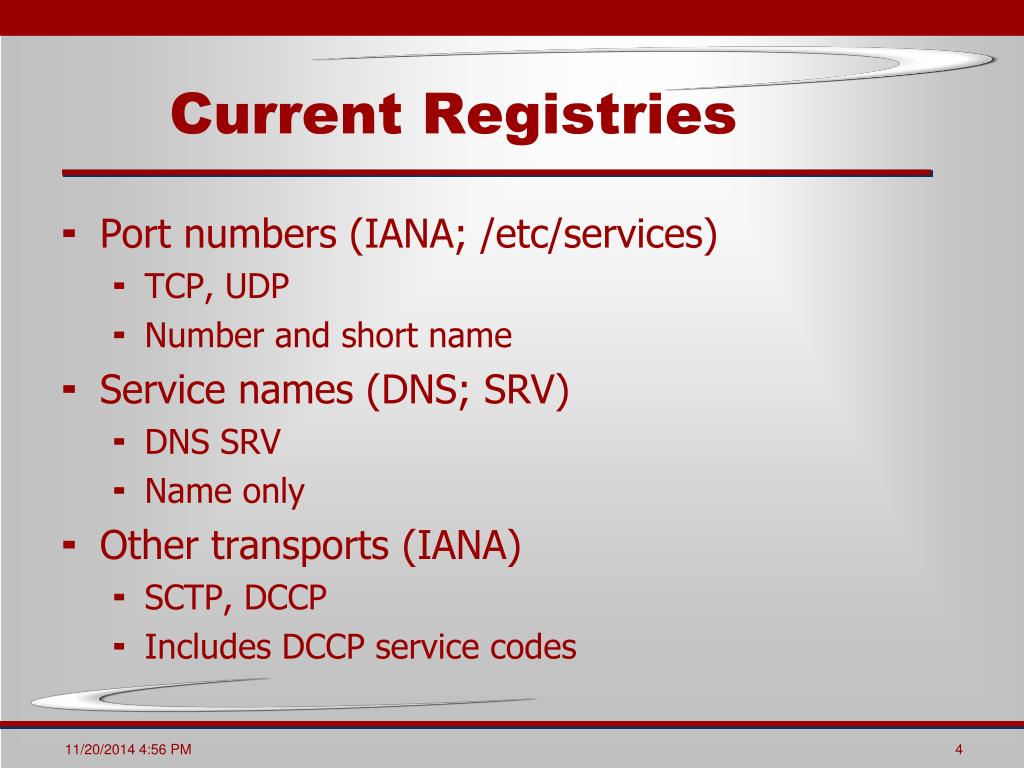 iana port numbers list txt