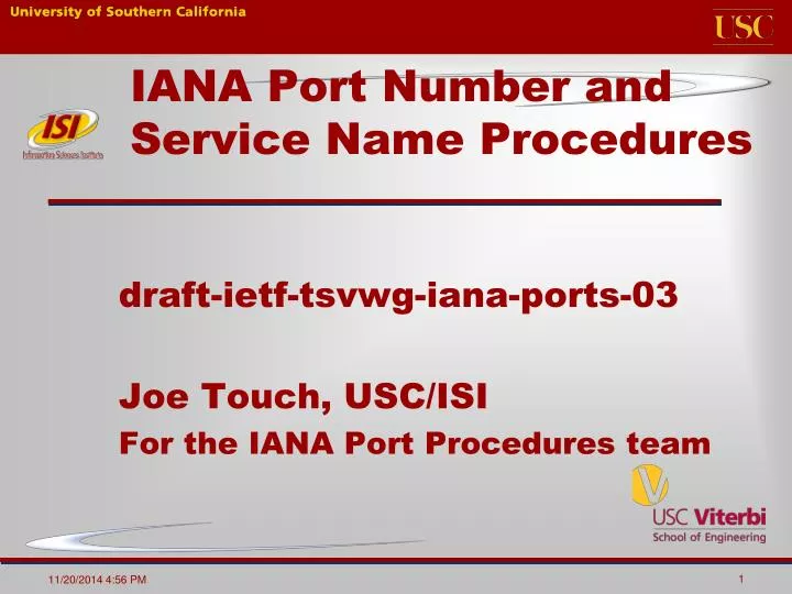port assignment iana