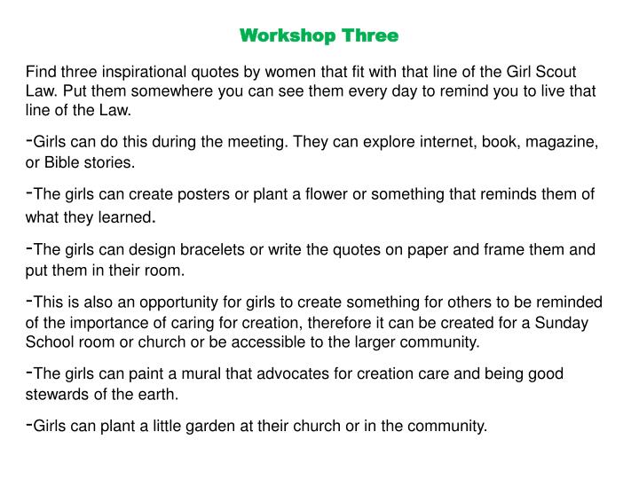 Ppt Girl Scouts And Faith My Promise Pin Powerpoint Find Three Inspirational Es By Women That Fit With Line Of The Girl Scout Law Put Them Somewhere You Can See Every Day To Remind Live