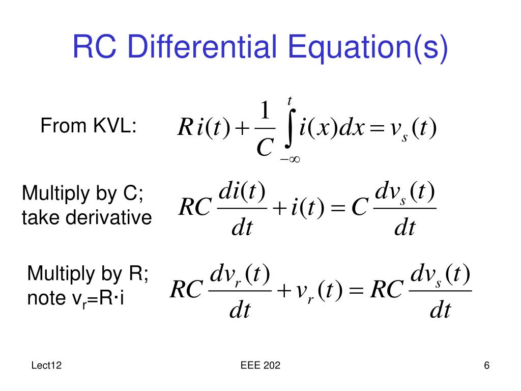 PPT - Differential Equation Solutions of Transient Circuits PowerPoint ...