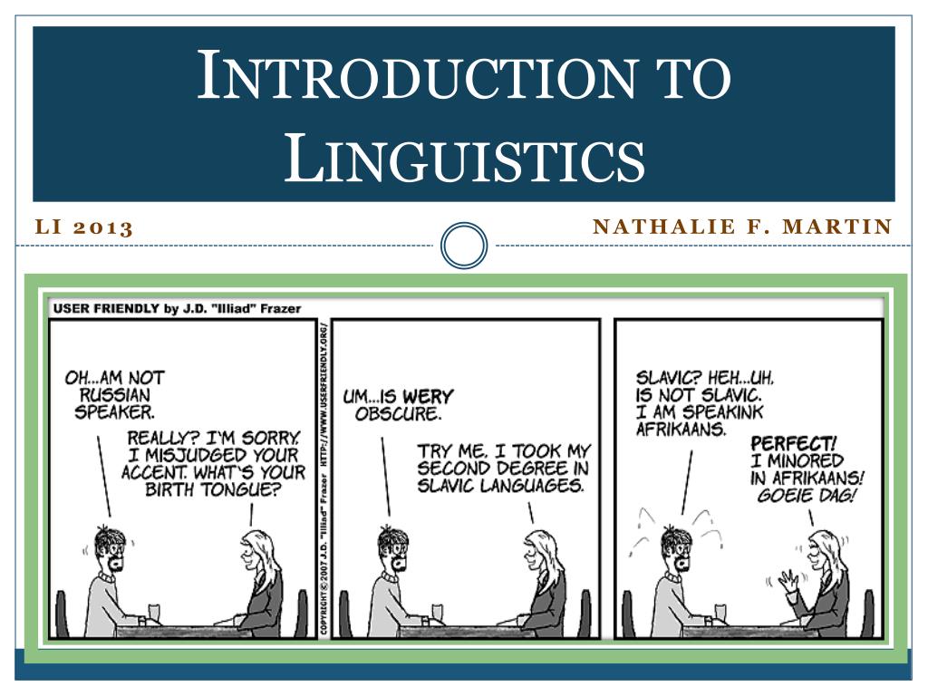 introduction to linguistics powerpoint presentation