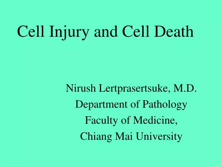cell injury and cell death n.