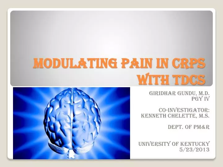 modulating pain in crps with tdcs n.