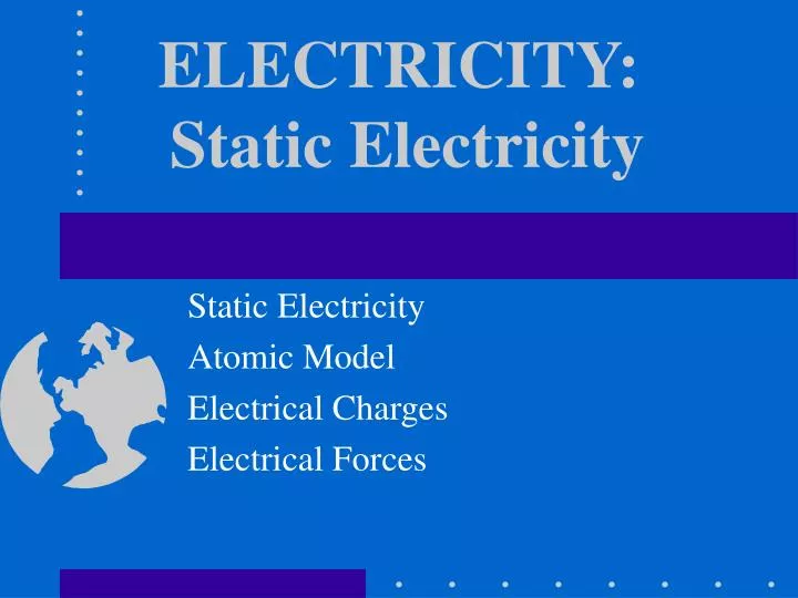 electricity static electricity n.