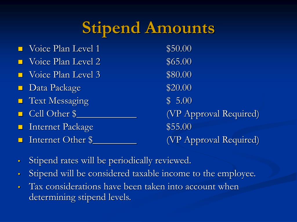 PPT Cell Phone and Stipend Program For Employees (TRANSITION