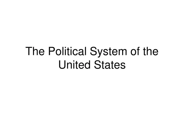 the political system of the united states n.