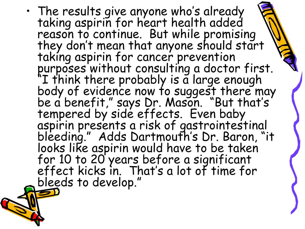 PPT Baby Aspirin for Colon Cancer Prevention? PowerPoint Presentation