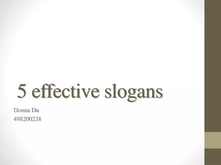 5 effective slogans n.
