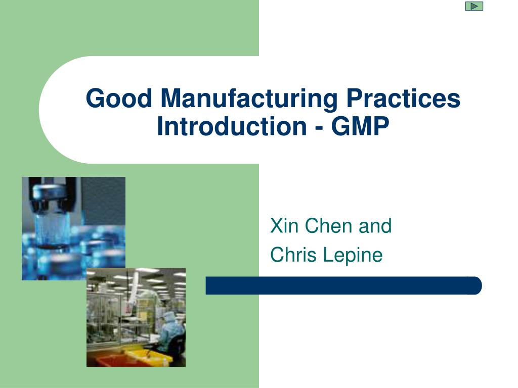 gmp presentation for food manufacturing