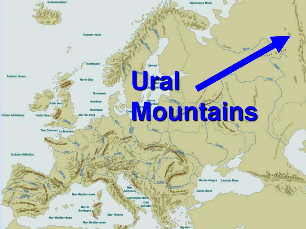 Ural Mountain Range Map