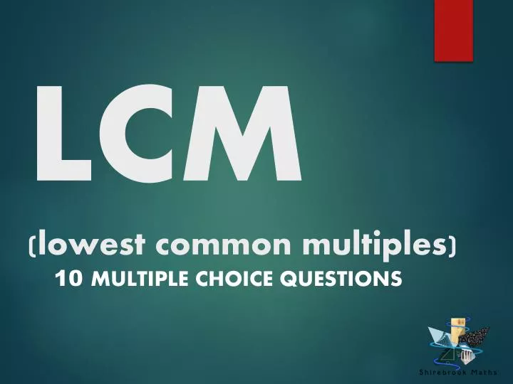 lcm lowest common multiples n.