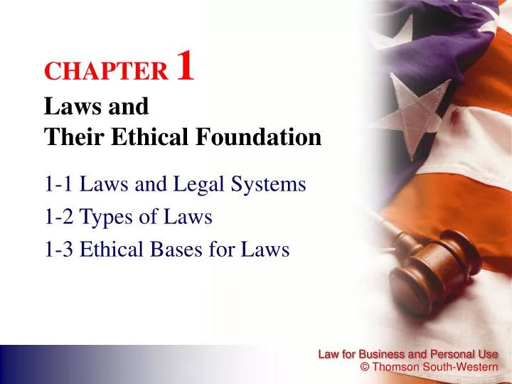 PPT CHAPTER 1 Laws and Their Ethical Foundation PowerPoint
