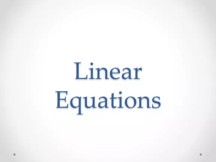 linear equations n.