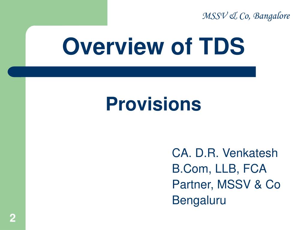 tds presentation pdf download