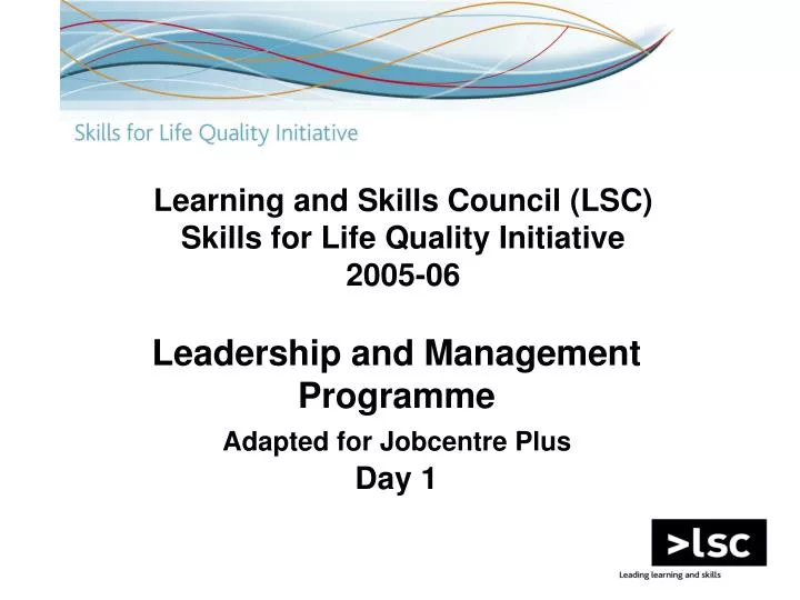 learning and skills council lsc skills for life quality initiative 2005 06 n.