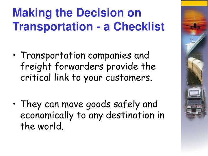 transportation decision transportation decision