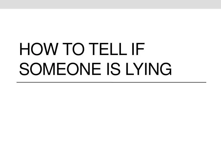 presentation about lying