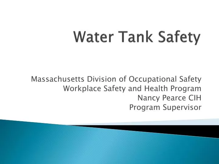 water tank safety n.