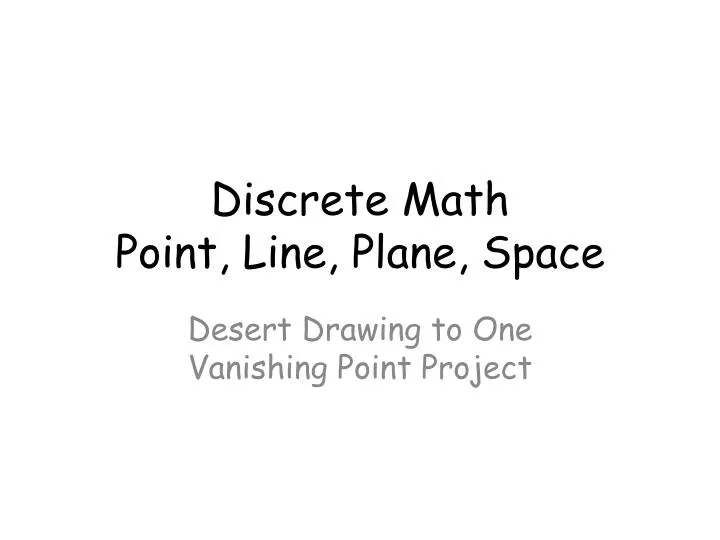 discrete math point line plane space n.