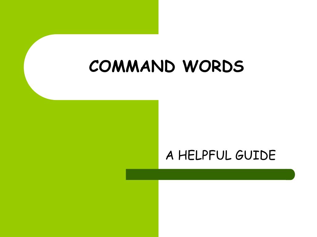 assignment command words