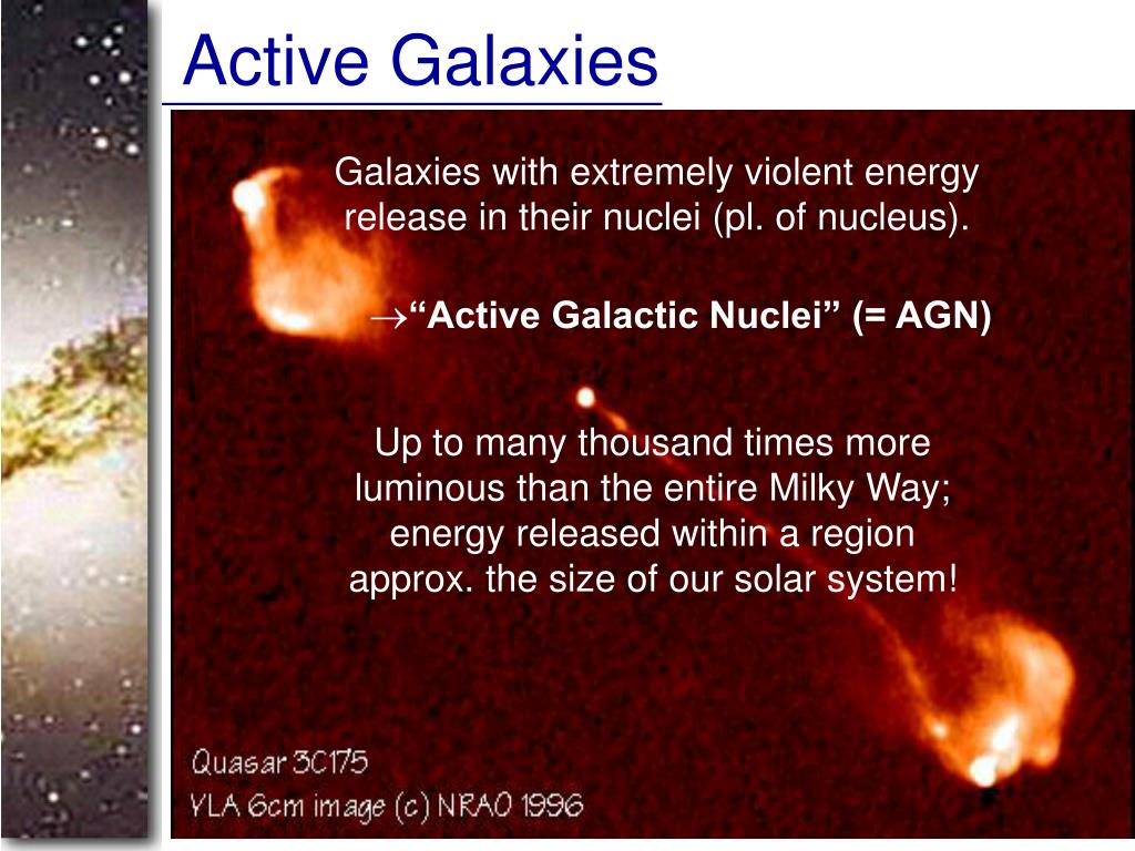 PPT - Galaxies With Active Nuclei PowerPoint Presentation, Free ...