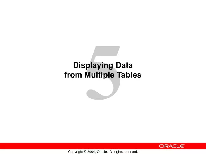 displaying data from multiple tables n.