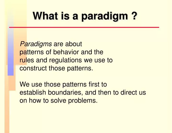 Paradigm Sayings And Their Origins