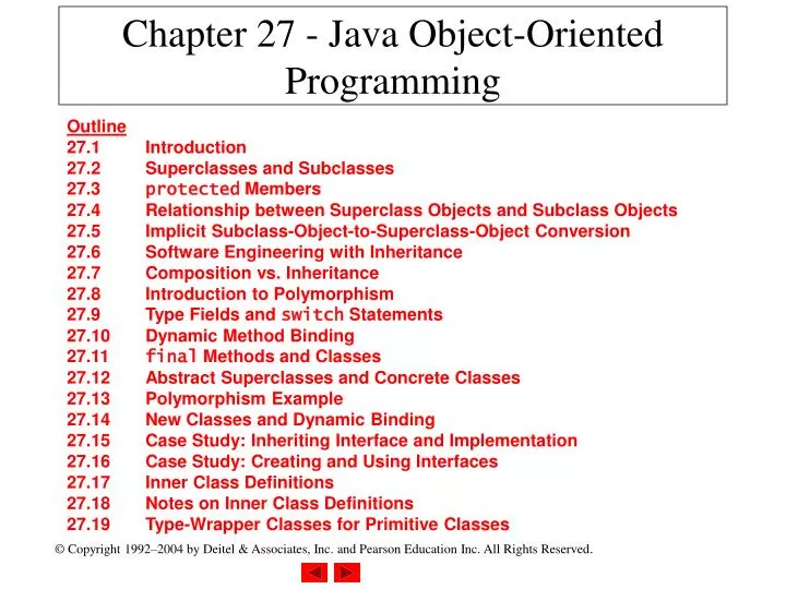 PPT - Chapter 27 - Java Object-Oriented Programming PowerPoint ...