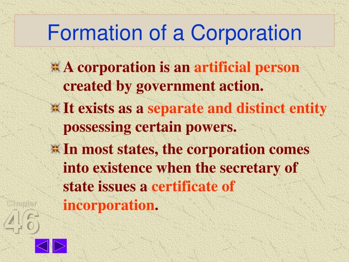 PPT - Chapter 46: Introduction to Corporation Law PowerPoint ...