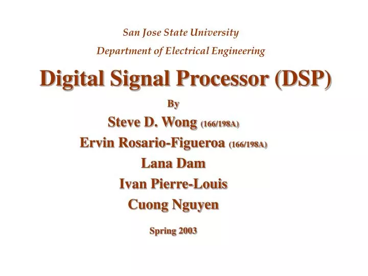 digital signal processor dsp n.
