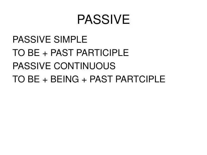 passive n.