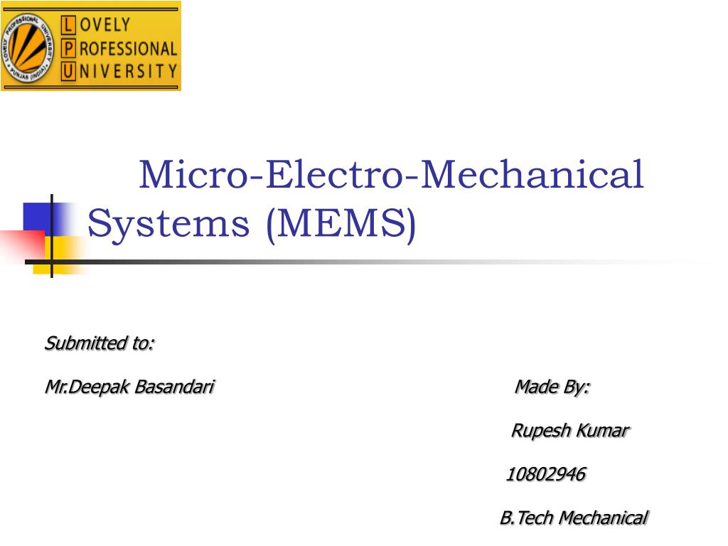 Micro Electro Mechanical Systems Mems N Micro Electro Mechanical Systems Mems N