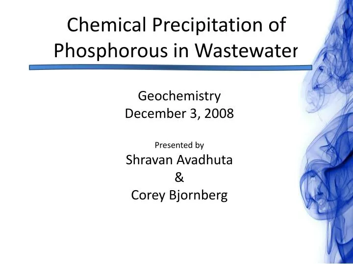 precipitation wastewater treatment