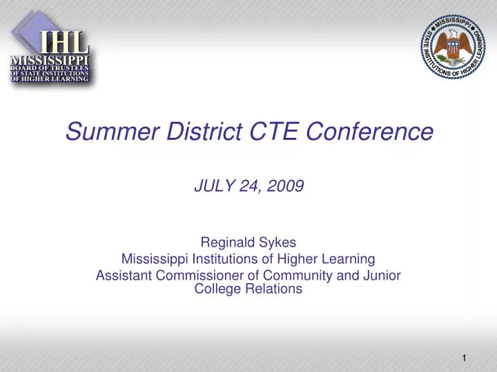 summer district cte conference july 24 2009 n.