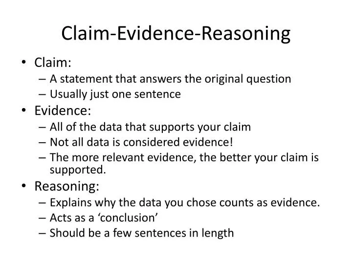 what is a conclusion based on reasoning from evidence