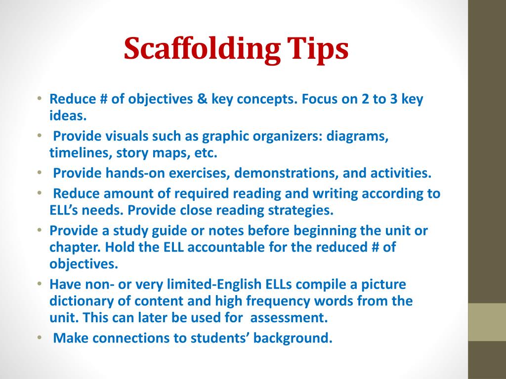 10 ways to scaffold learning